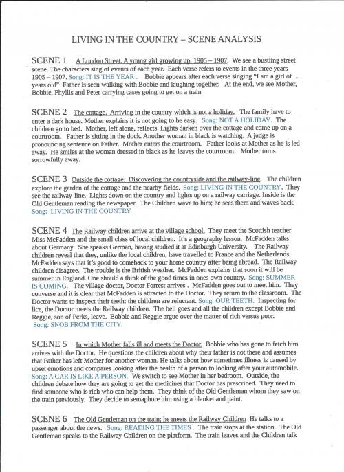 THE MUSICAL     SCENE ANALYSIS